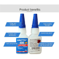 Miniatyrbillede 4 af 5: 4 stk. Ny Loctite 406 20 Gm Instant Lim Superlim til Plastik & Gummi Henkel