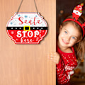Miniatyrbild 5 av 5: 1 st Trädörr Hängande Skylt Julgransprydnad God Jul G IC