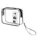 Miniatyrbilde 1 av 7: Transparent toalettveske med bærbar toalettveske for reise, kosmetikkveske, oppbevaringsveske for toalettsaker på badet Black handbag