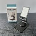 Miniatyrbillede 1 af 5: IC 360° Roterende Tablet Mobiltelefon Stativ Skrivebordsholder Bærbar La Sort