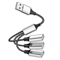 Miniatyrbild 1 av 5: IC Ryra Multi USB Typ C Hub Splitter Förlängningar 4 Portar OTG Hög Hastighet Överföringsadapter Bärbar