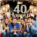 Pikkukuva 3 / 4: IC Musta kulta banneri 40-vuotisjuhlan koristelu tausta