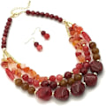 Miniatyrbilde 1 av 4: IC Bohemian Style Multi Oversized Pearl Tre-lags Halskjede for Gaver til Kvinner og Jenter