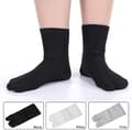 Miniatyrbillede 8 af 9: Flip Flop Sokker, 3 Par Split Tå Store Tå Sokker Til Sandaler, Unisex One Size, Sort Hvid Og Grå