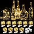 LED Fairy String Lights 10-pack 2M 20 LED Koppartråd Batteridriven för Vaser Bord Bröllop Fester Inomhus Utomhus Varmvit