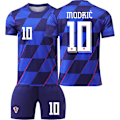 Pikkukuva 3 / 3: Kroatian jalkapallopaita kotipeliasu 2024 numero 10 Modricin EM-kisapaita miehille ja lapsille, cross-border versio #XS