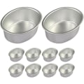 Miniatyrbillede 1 af 5: 10 stk. Mini Oval Æggeformet Aluminium Legering Metal Cheesecakeforme Brødforme Kagefade Budding Gelé Krukker DIY Bageri