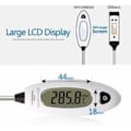 Miniatyrbilde 2 av 5: IC Langkokingstermometer Temperatursond Digital Kjøkkentermometer Øyeblikkelig Avlesning 5 Sekunder LCD-Kjøtttermometer med Stor Skjerm