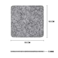 Miniatyrbilde 5 av 5: Set med 10 Filtunderlag - Fyrkantede Dekorative Bordstabletter med Oppbevaringsboks - Vaskbare Designunderlag i Filt