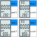 Miniatyrbild 5 av 5: IC digital 3 i 1 TDS-mätare EC och temperatur med skärm blå