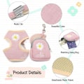 Miniatyrbild 4 av 4: IC Valp, XS/XXS Hundsele Rosa tjej Hundsele för extra små hundar Step in Hundsele och Koppel Set Mjukt andningsbart Mesh Rekommenderas