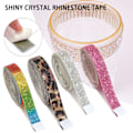 Miniatyrbillede 5 af 5: Glimtende Krystal Strass Tape Crystal Rhinestone Tapes Stærk Selvklæbende Tape til DIY-Dekoration Hvid 2cm