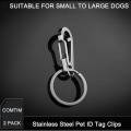 Miniatyrbilde 3 av 5: 4-pakks hundemerke-klips, rustfritt stål Heavy Duty Quick Clip Pet ID