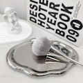 Miniatyrbild 2 av 5: IC Nageldammborste Stor Huvud för Manikyr Rougepulver Mak Silver onesize