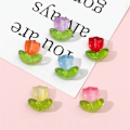 Miniatyrbillede 5 af 9: 320 stk. Tulipan blomsterperler Glas Perler Løs Perler Håndlavet