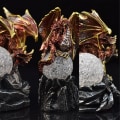 Miniatyrbillede 5 af 5: IC Farveskiftende Lava Harpiks Base Drageskulptur Luminescerende Hellig Dr A2 onesize