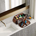 Miniatyrbillede 5 af 5: Vandtæt læder toilettaske til mænd Organizer