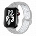 Miniatyrbild 1 av 5: Sportrem för Apple Watch Band 45 mm 49 mm 44 mm 40 mm 41 mm 42 mm Silikonarmband correa iWatch Ultra 2 Series 9 8 SE 7 6 5 4 3 Silver white 4 M-L