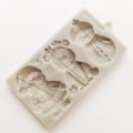 Miniatyrbilde 4 av 5: IC Julformar Silikon - Julenissen, Rein, Godisform, Bakeware, Hvit