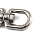 Miniatyrbilde 3 av 4: IC 304 rustfritt stål dobbel-ende M10 dreibar shackle øyekrok 8-formet ringkontakt Perfekt for å henge & rotere Pakke med 2 stk