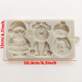 Miniatyrbillede 2 af 5: IC Jul Fondantforme Silikon - Julemand, Rense, Godteriform, Bageudstyr, Forme, Hvid