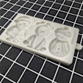Miniatyrbillede 5 af 5: IC Jul Fondantforme Silikon - Julemand, Rense, Godteriform, Bageudstyr, Forme, Hvid