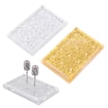 Miniatyrbillede 2 af 5: IC 12 Huls Nagelborrhållare Nagelfil Display Stativ Manikyr Guld