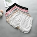 Miniatyrbild 2 av 5: IC Kvinnor Vår Sommar Samma Färg Sida Spets Säkerhetsshorts Byxor Vit
