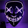 Miniatyrbillede 5 af 5: IC Halloween-maske, glødende LED-maske til kostumer, rollespil, festivaler og fester