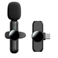 Miniatyrbillede 1 af 5: IC Professionel Lavalier Mikrofon Kondensator Trådløs Mikrofon til iPhone iPad - Sort (Pakke med én) A