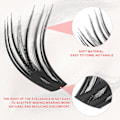 Pikkukuva 3 / 5: IC 40P Yksittäiset Ripset Set Luonnollinen Look Volyymi Lash Ext