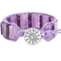 Pikkukuva 1 / 5: IC Chakra-ranneke naisille aidoilla kivillä Nahkainen kääre Healing Bead Ranneke Naiset Miehet Boho Ystävyyden korut
