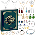 Miniatyrbillede 1 af 5: Smykke Adventskalender 2022 Til Kvinder Piger, 24 Overraskelser Med Halskæder Øreringe Ringe Armbånd Anklet Modesmykker Til W Styles 1