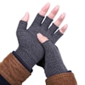 Miniatyrbillede 1 af 2: Firkantede handsker, korte & fingerløse - Mørkegrå Mørkegrå Dark grey one size