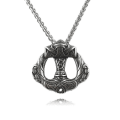 Miniatyrbilde 1 av 5: Ny Retro Nordisk Viking Keltisk Knute Symbol Henge Menners Halskjede Amulett Smykker Gave A7209-Sølv