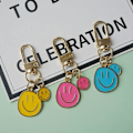 Miniatyrbild 3 av 5: Söt Happy Expression Nyckelring för Kvinnor 3-pack Set Liten Vit Svart Rosa