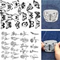 Stygn Broderi papper Handsydda stabilisatorer EE E E
