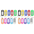 Miniatyrbild 1 av 4: 100 st PP-plastnyckelbrickor Färgglada nyckeletiketter med ring Användbara bagageetiketter Bagage Handväska ID-etiketter Nyckelbrickor med behållare IC
