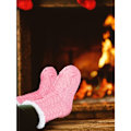 Miniatyrbild 4 av 5: 2 par Varma Slipperstrumpor, Halkskyddade Slipperstrumpor - Grå + Rosa