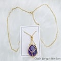 Pikkukuva 2 / 10: Kristalliriipus, jossa on häkki, kristalliverkko, metalliriipus, HOPEA Silver Lapis Lazuli-Lapis Lazuli