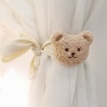 Miniatyrbillede 1 af 5: IC PCS Gardinbindningsrep, björnhuvudmönster Gardinbindare för barnkammare (Mjölkte Färg Bear)