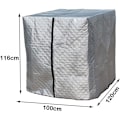 Pikkukuva 2 / 4: IBC - Suojapeite IBC-säiliölle - Sadesuoja - Pakkassuoja - 1000 litran IBC-säiliölle - 120 x 100 x 116 cm Hopea