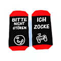 Miniatyrbilde 4 av 4: Morsomme sokker, spillsokker med teksten Please Don't Disturb I'm Gaming 2 par