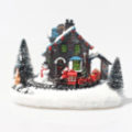 Miniatyrbillede 3 af 5: IC Jul Lysende Farverige Sne Hus Pynt Dekoration Fest