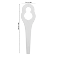 Miniatyrbilde 2 av 5: 50 stk. Plastkniver til gresstrimmer, reservedeler til gressklipper for BOSCH ALM 28 30[YJD] White