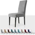 Miniatyrbilde 2 av 10: Fløyelsstoltrekk tykk solid farge stoltrekk elastisk fulldekkende stoltrekk restaurant hotell hjem spisebord stoltrekk Wine red two pack Standard high back 45-58cm