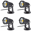 Pikkukuva 1 / 4: LED-spottivalaisinsetti 4 kpl, 3W 220V, säädettävät puutarhavalaisimet, ulkovalaistus puutarhaterassille