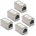 Pikkukuva 1 / 5: RJ45-liitin Ethernet Cat6 -sovitin Naaras-Naaras Kaapeliliitin Suojattu 5 kpl pakkaus, DEBUNS