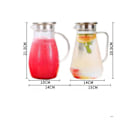 Miniatyrbillede 2 af 2: IC Glaskaraffel kande med låg og tud, vandkaraffel 1600ml