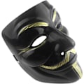 Pikkukuva 3 / 3: Udekit Hacker Anonym Mask Gold V f?r Vendetta Mask f?r barn Kvinnor M?n Halloween Party Kostym Cosplay Guld